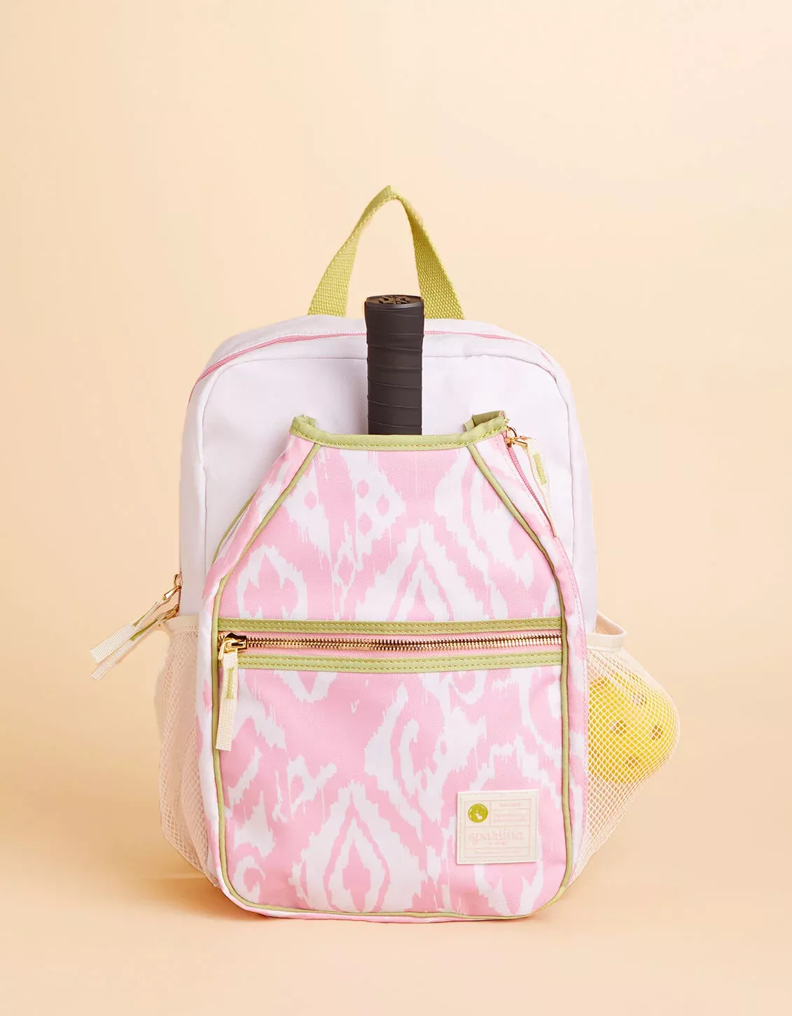 Pickleball Backpack Pink Ikat
