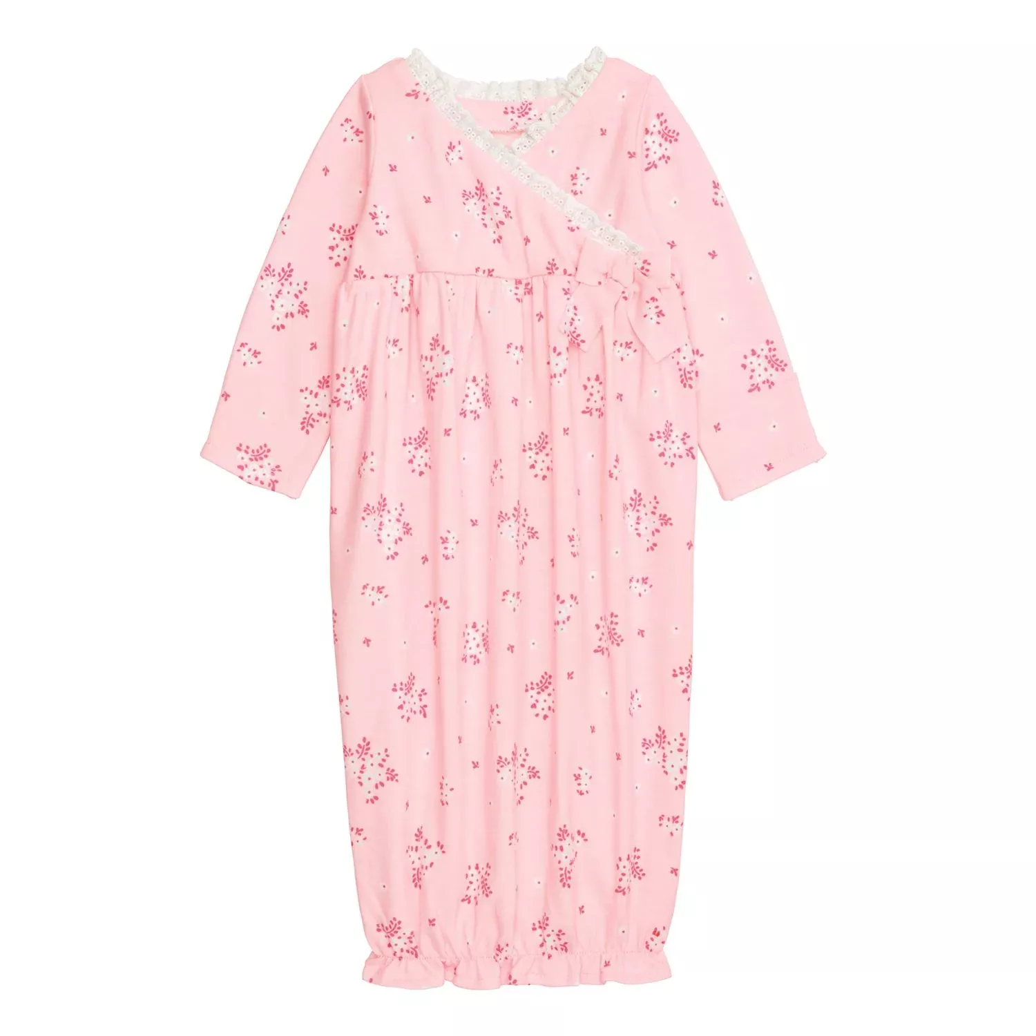 PINK BLOSSOM SICK PLACKET GOWN