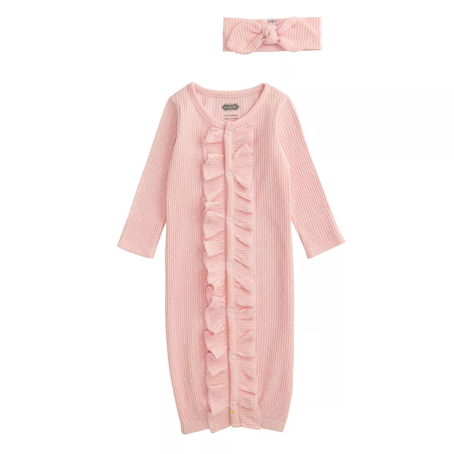 PINK DOT RUFFLED TAKE-ME-HOME SET