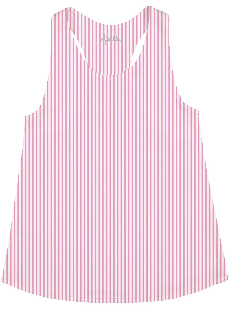 PINK STRIPED RACERBACK TANK