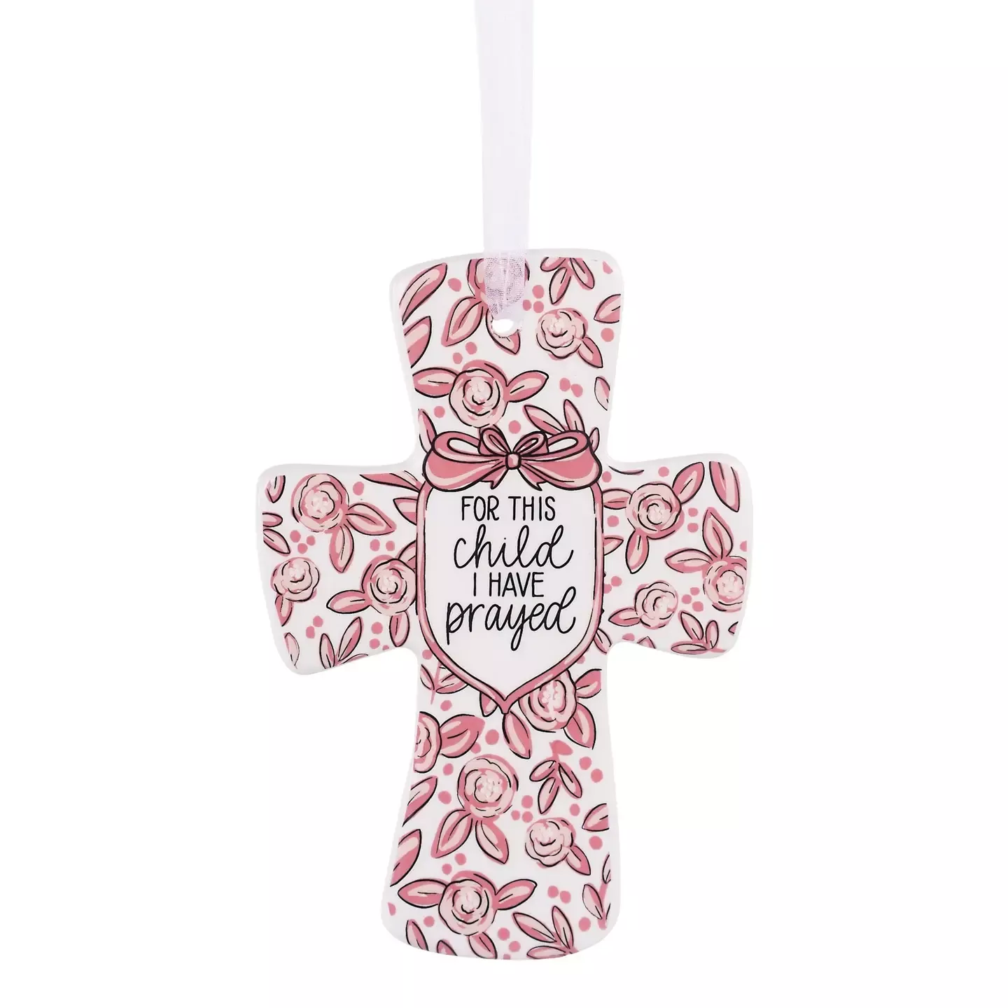 PINK FOR THIS CHILD PRAYED CROSS