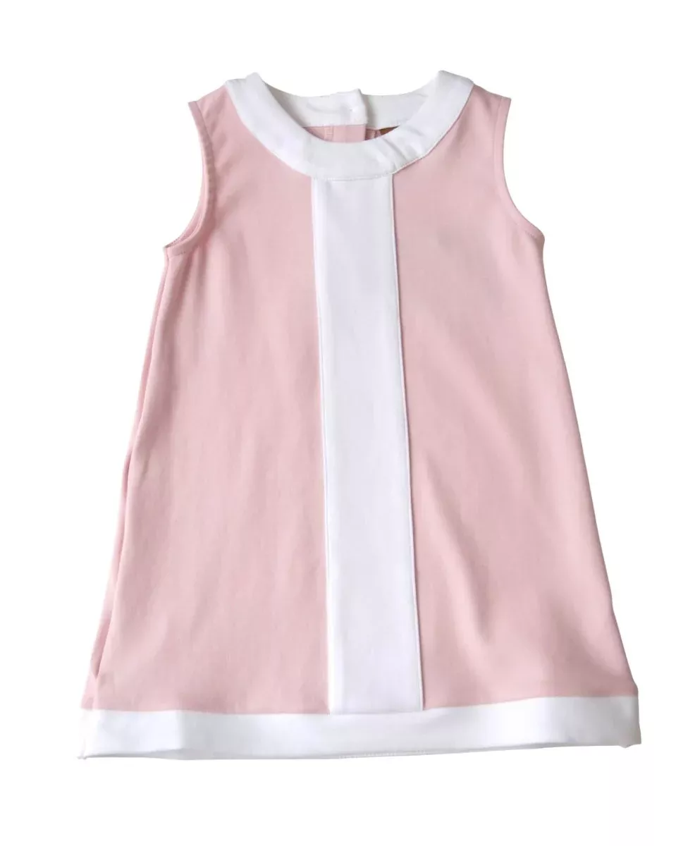 PINK & WHITE COLLINS DRESS