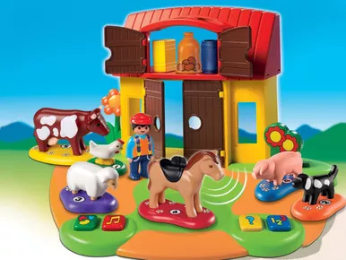 Playmobil 1.2.3 Farm Life Interactive Learning Toddler Play Set