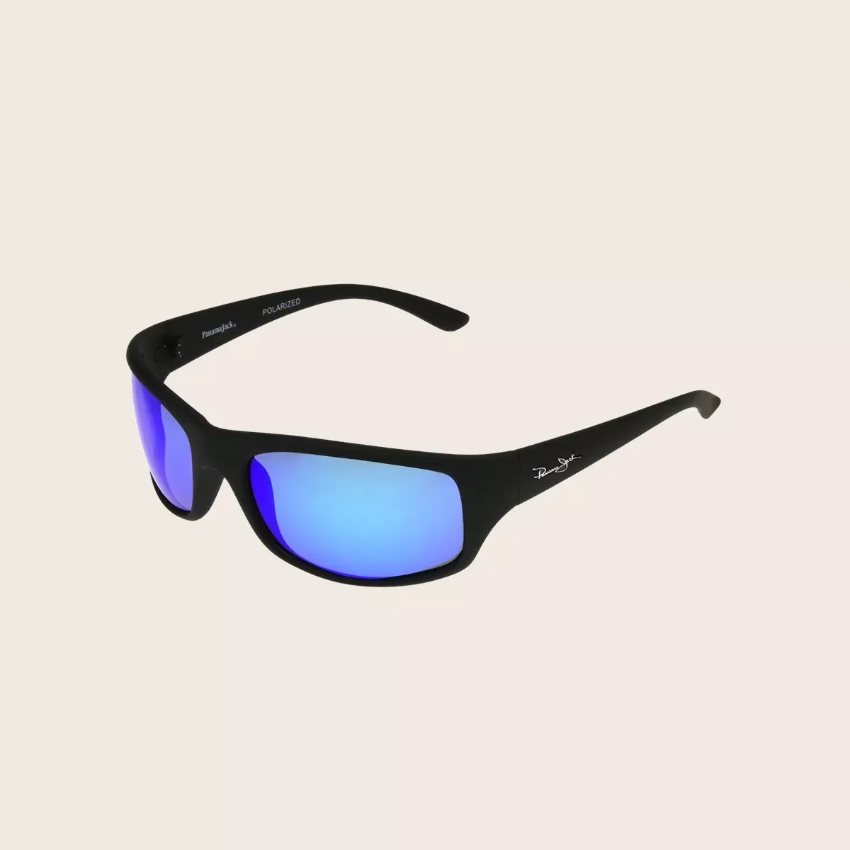 Polarized Blue Mirror Wrap Sunglasses