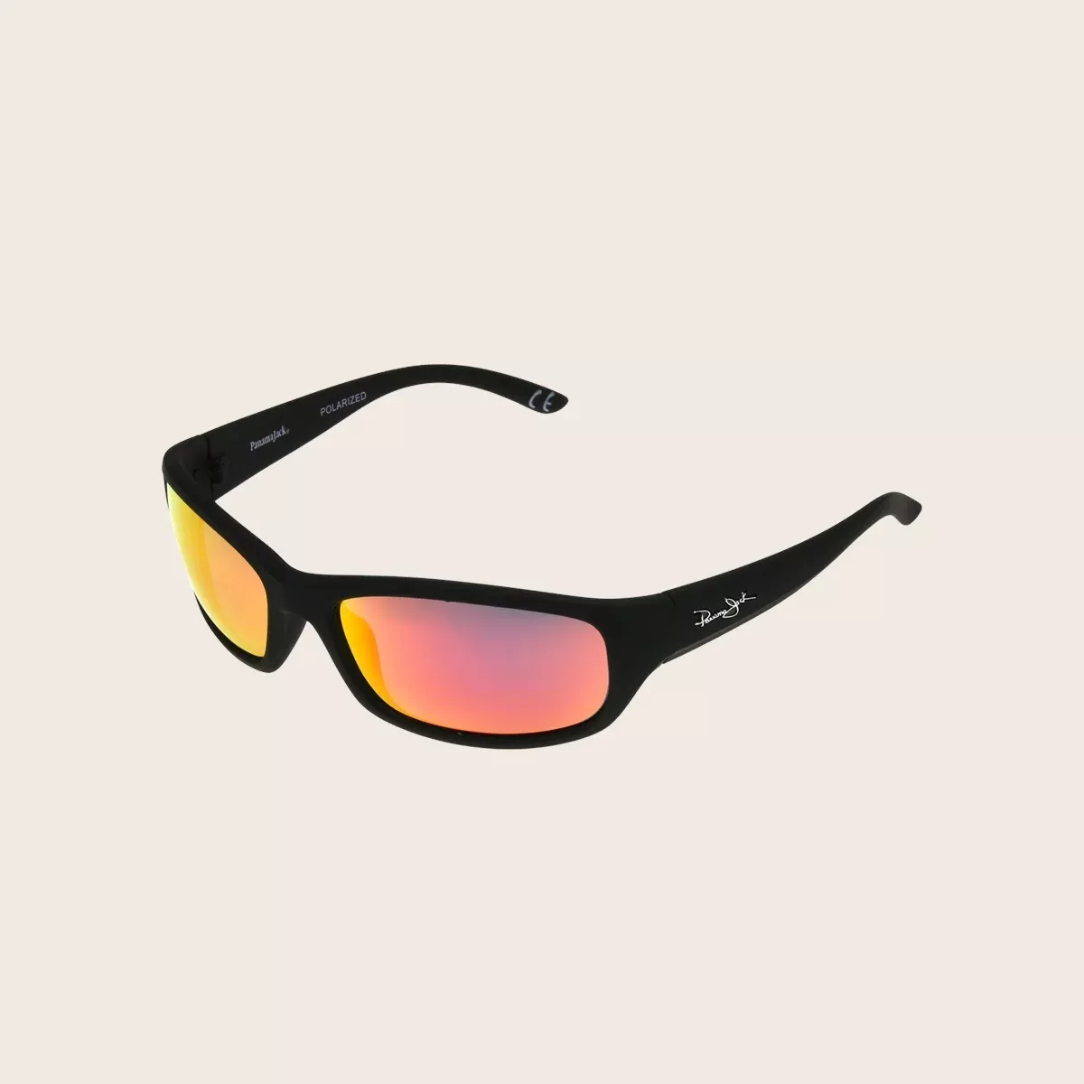 Polarized Red Mirror Wrap Sunglasses