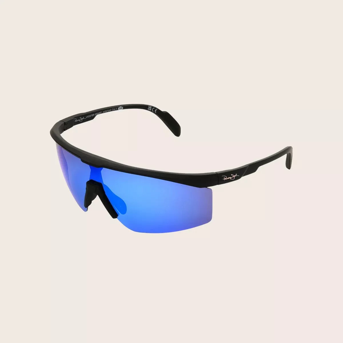 Premium Polarized Blue Mirror Shield Sunglasses