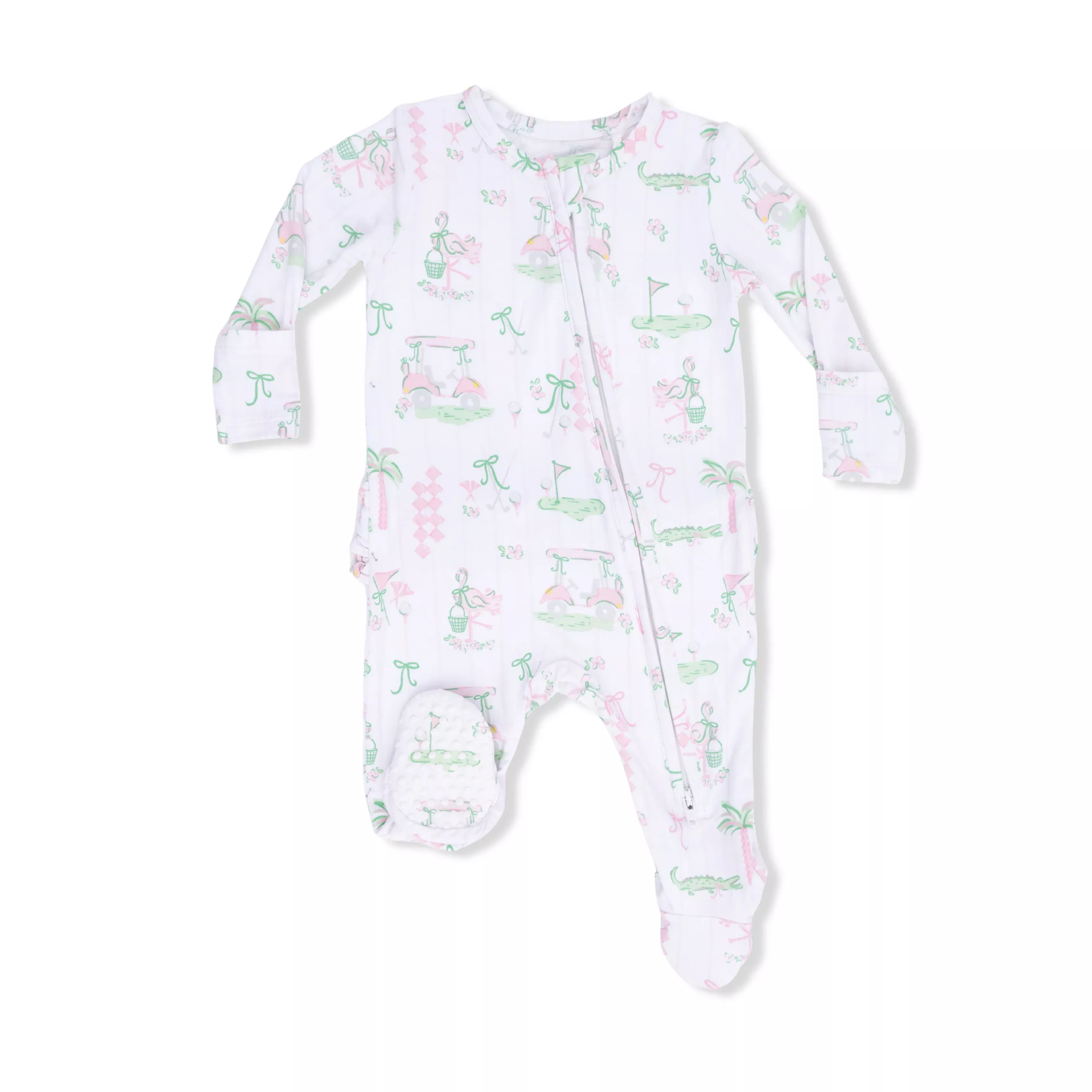 PRETTY GOLF RUFFLE ZIPPER FOOTIE