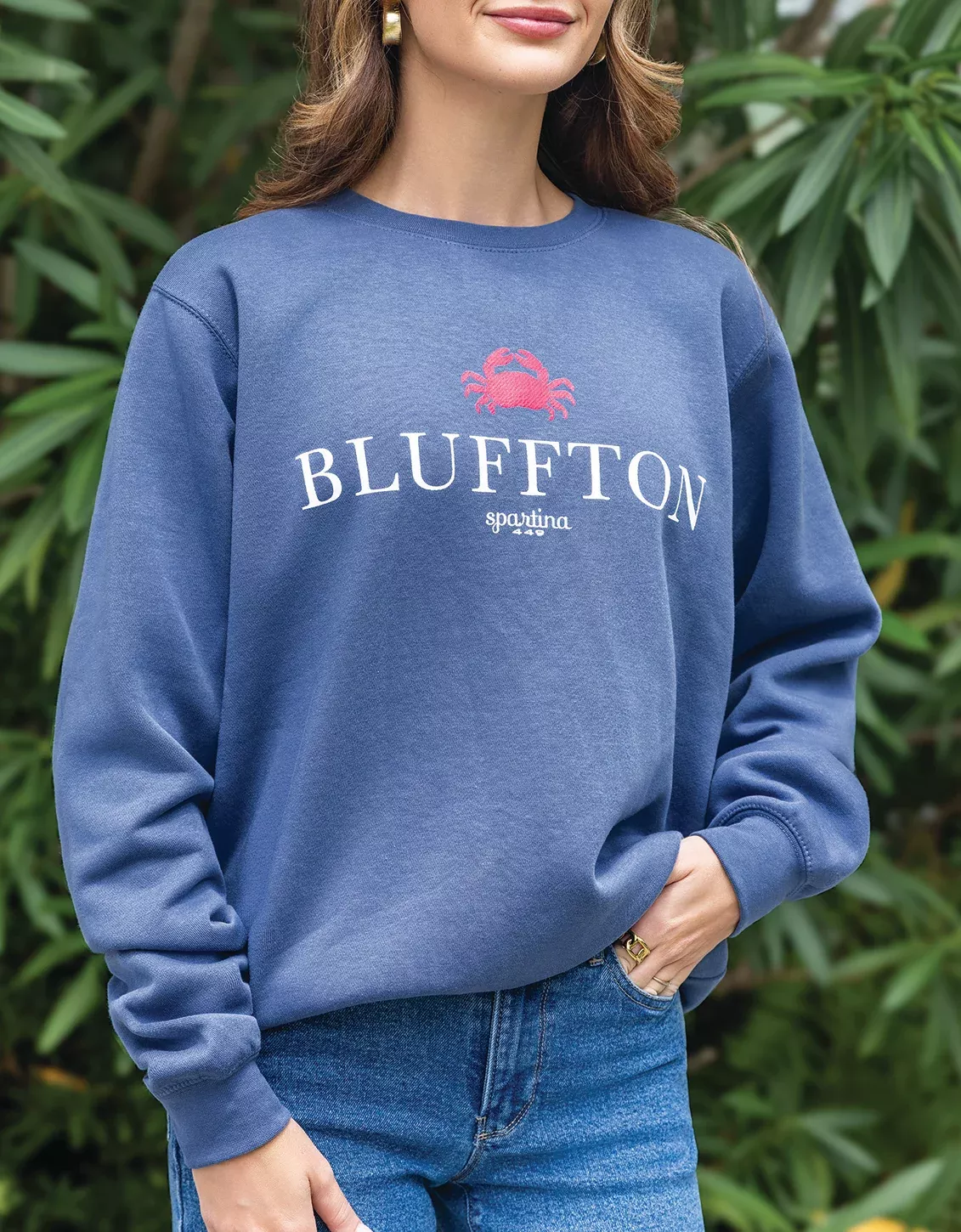 Pullover Bluffton Crab Denim