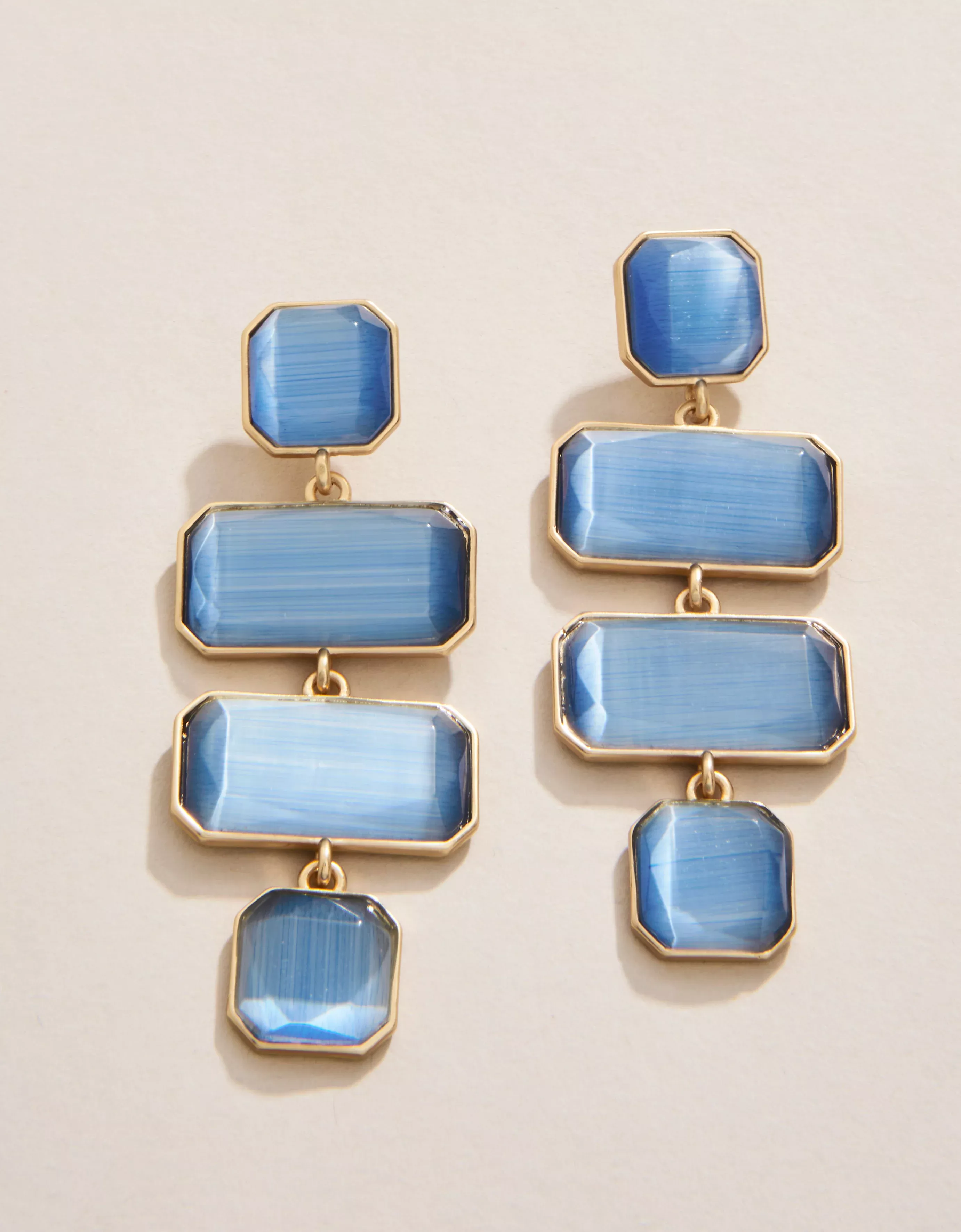 Quad Earrings Optic Blue