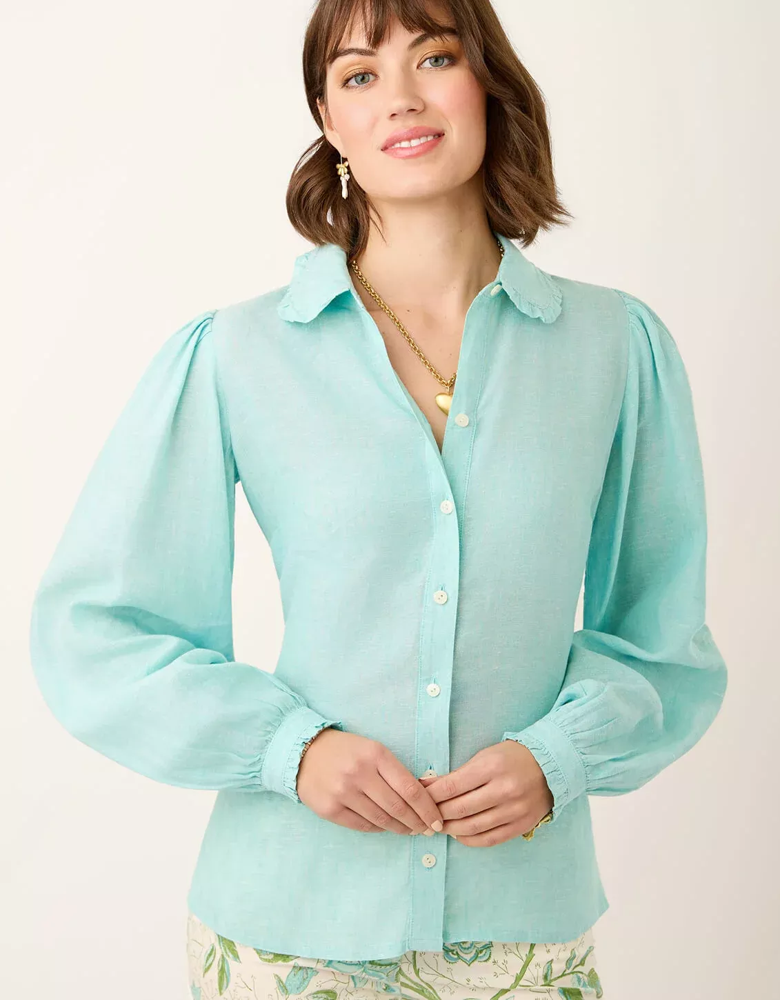 Rebekah Blouse Aqua Haze
