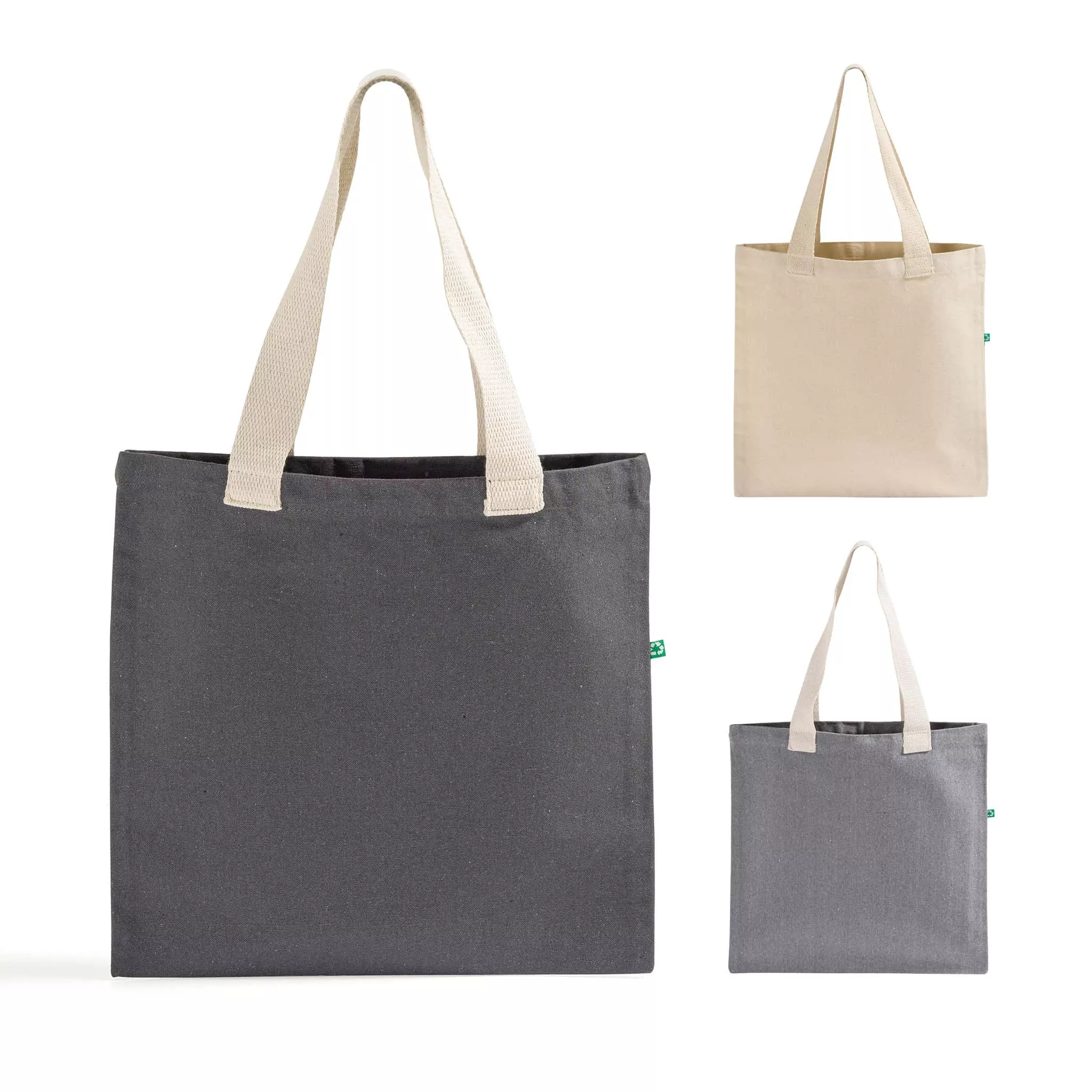 Recycled Canvas Flat Tote Bag / Basic Book Bag - RC869