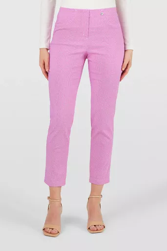 Robell Geometric Print Bella 09 Ankle Pants