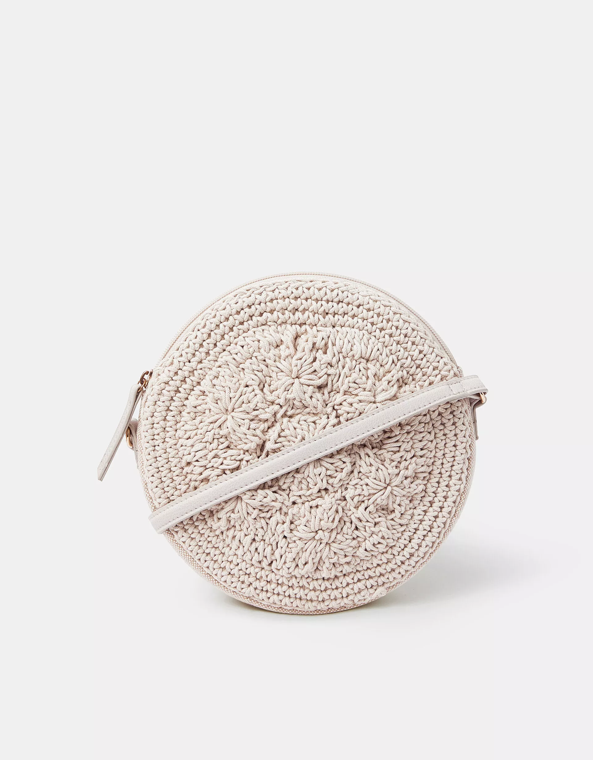 Round Macrame Bag Cream