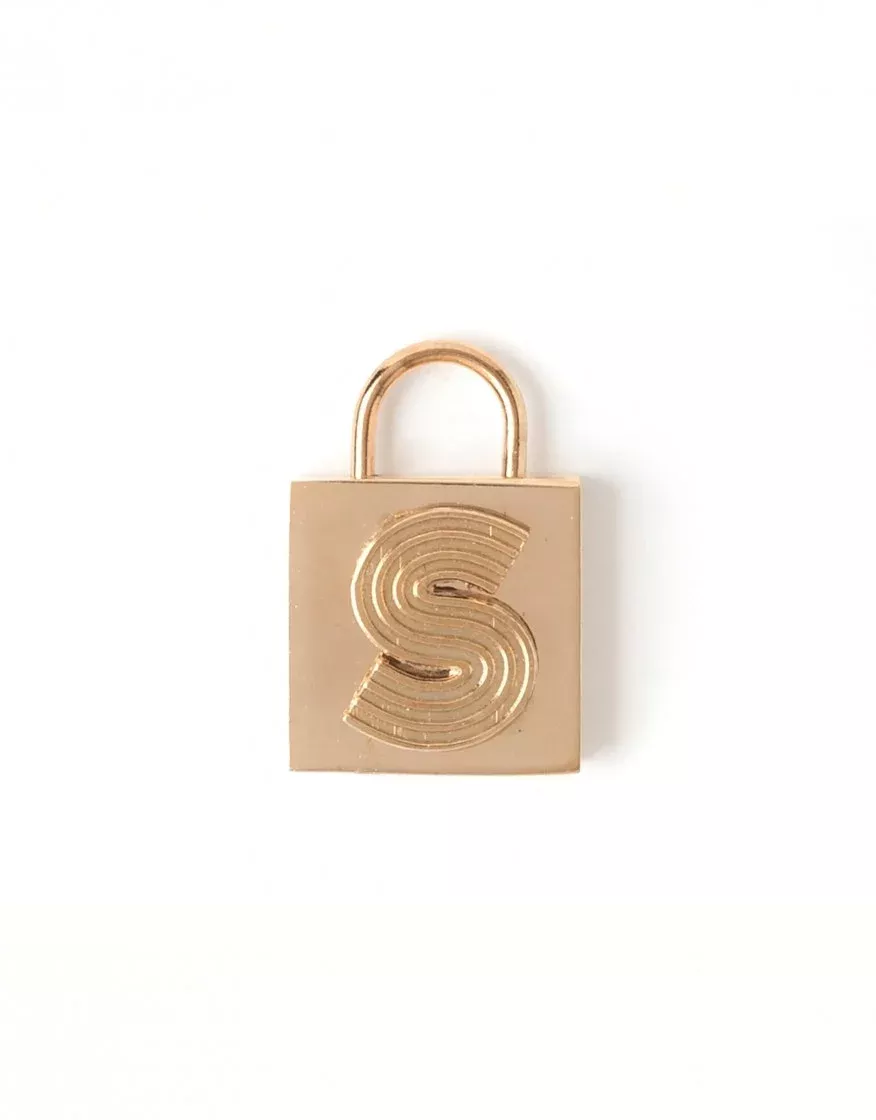 S-PADLOCK LETTER CHARM
