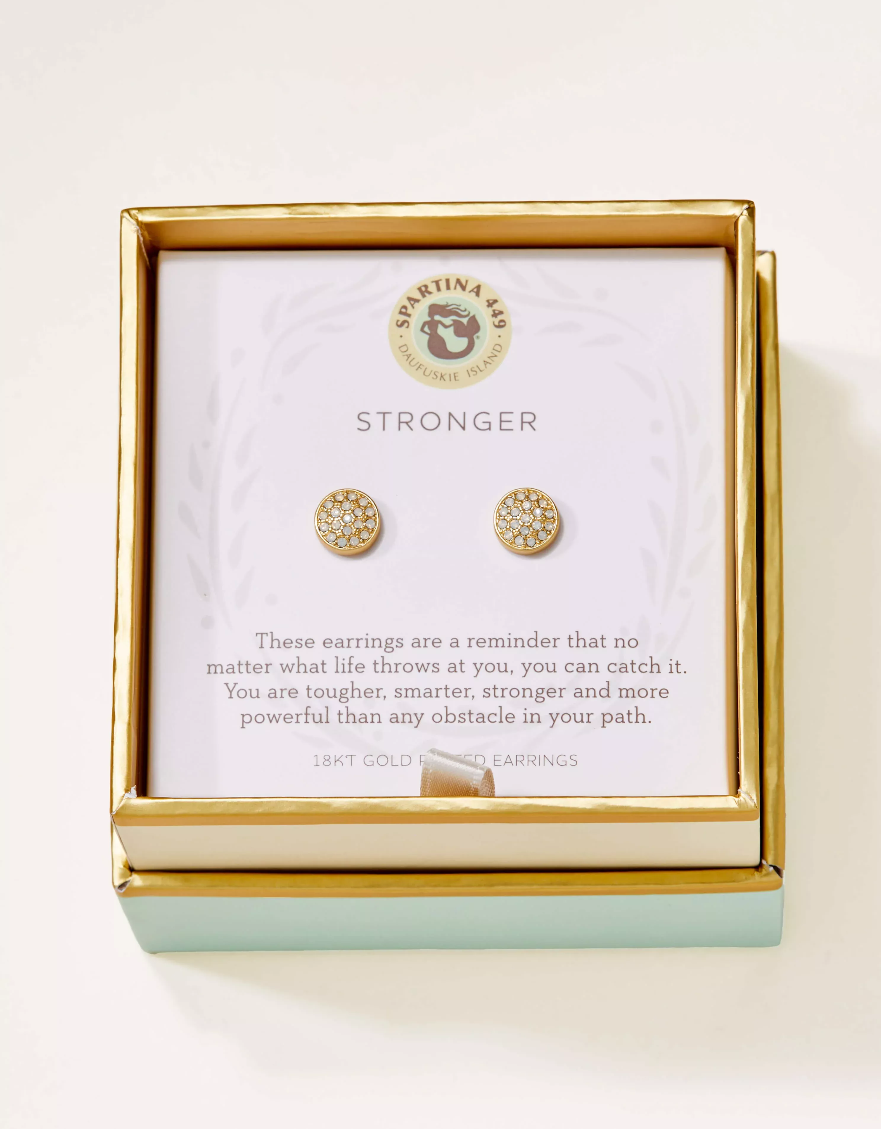 Sea La Vie Stud Earrings Stronger/Pavé Disk