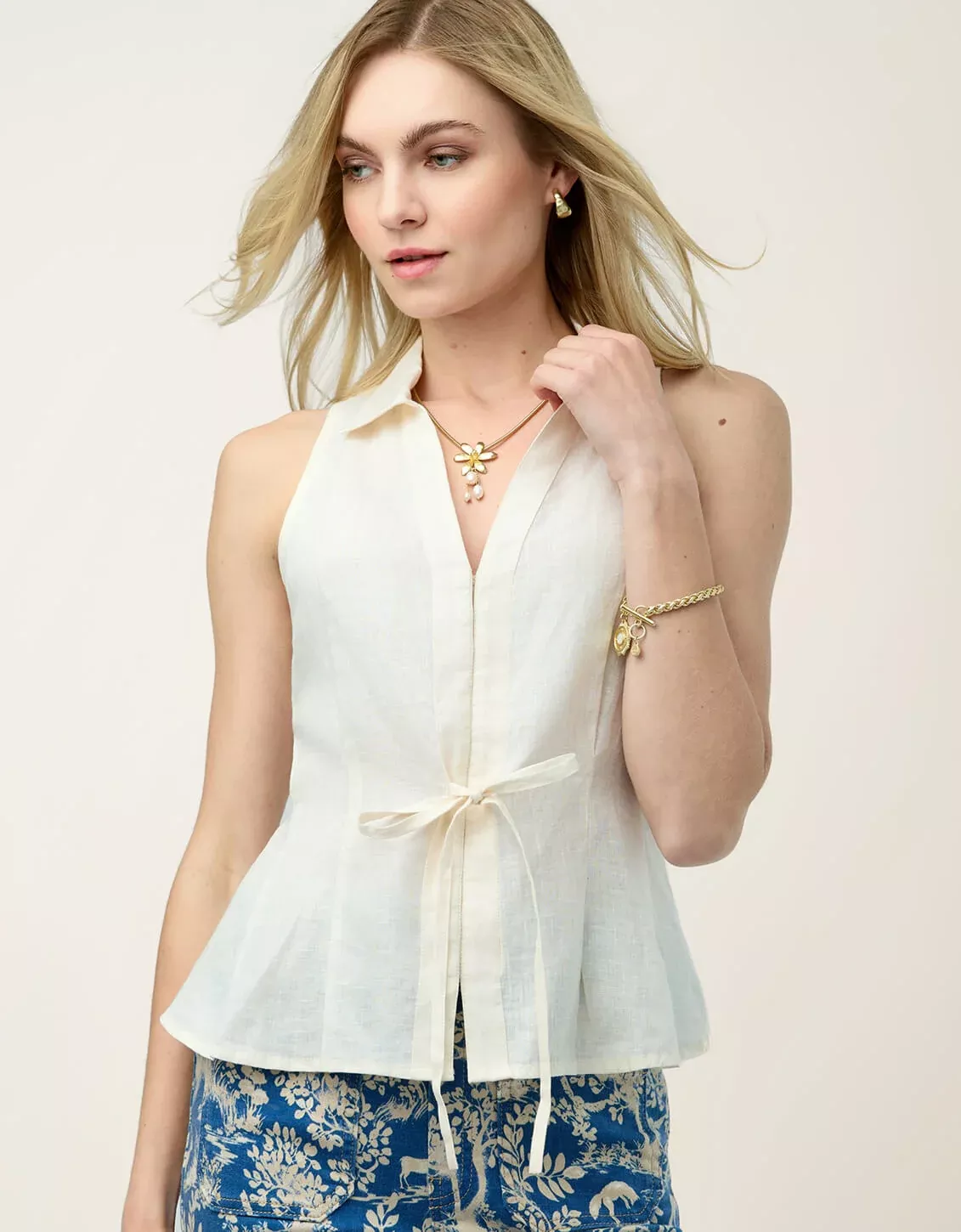 Seleah Linen Top Antique White