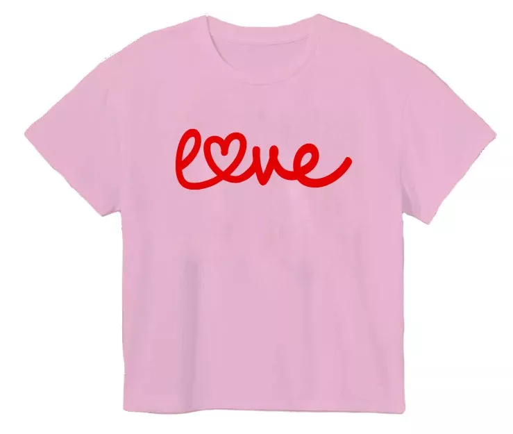 SEQUIN LOVE PINK BOXY T'