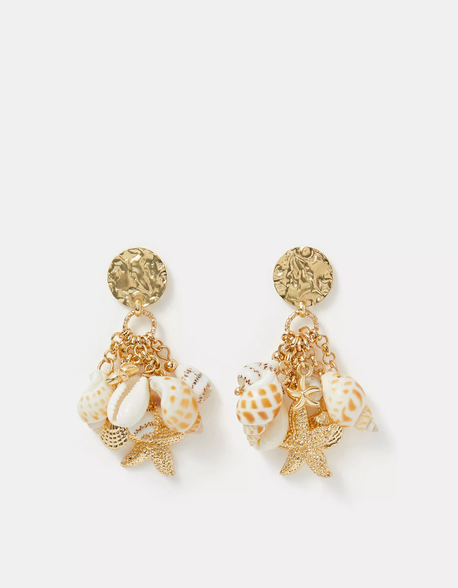 Shell Charm Drop Earrings
