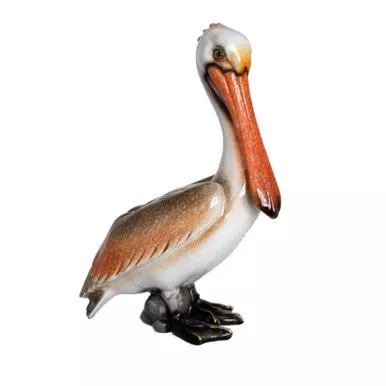 Shiny Polyresin Realistic Pelican Table Top Figurine
