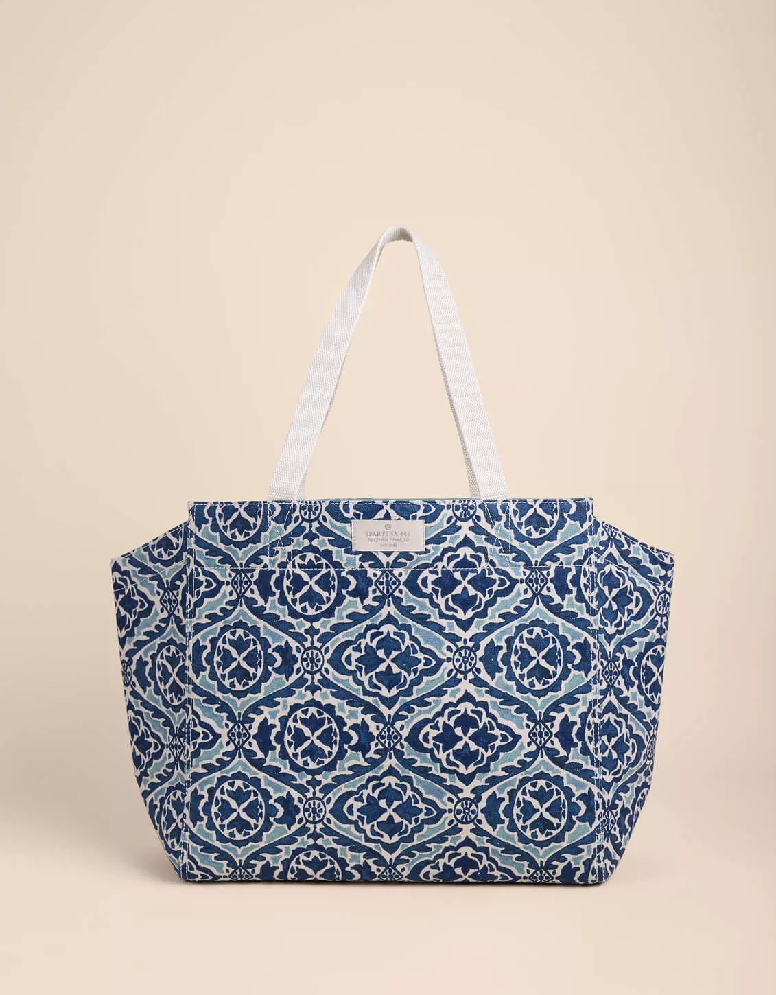 Shop Tote Serpentine Medallion Ikat Cream