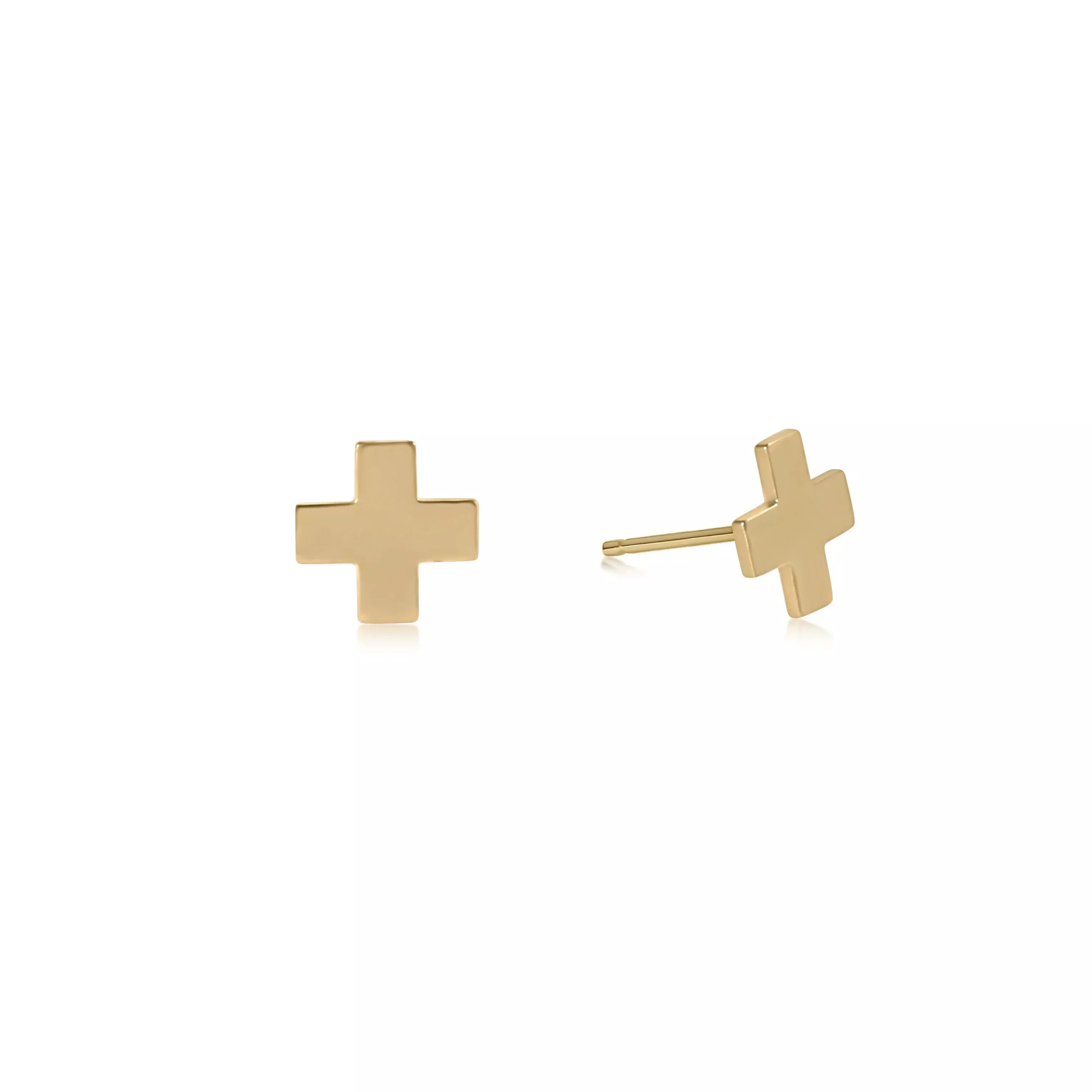 SIGNATURE CROSS STUD - GOLD