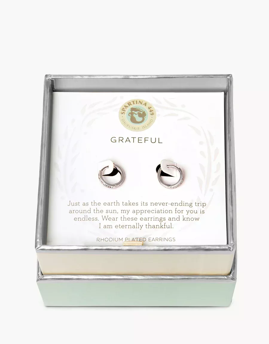 SILVER GRATEFUL/RING SEA LA VIE EARRINGS