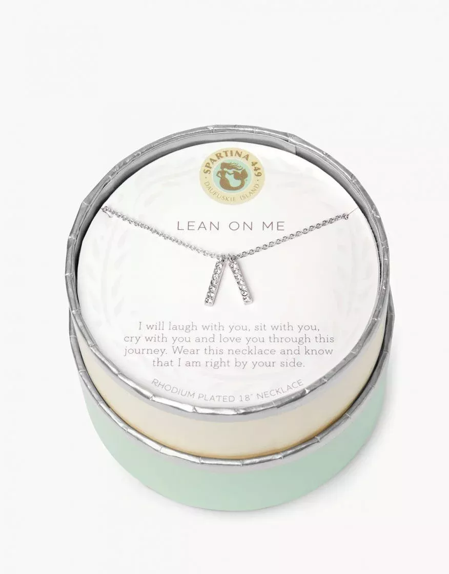 SILVER LEAN ON ME/DOUBLE BARS SEA LA VIE NECKLACE