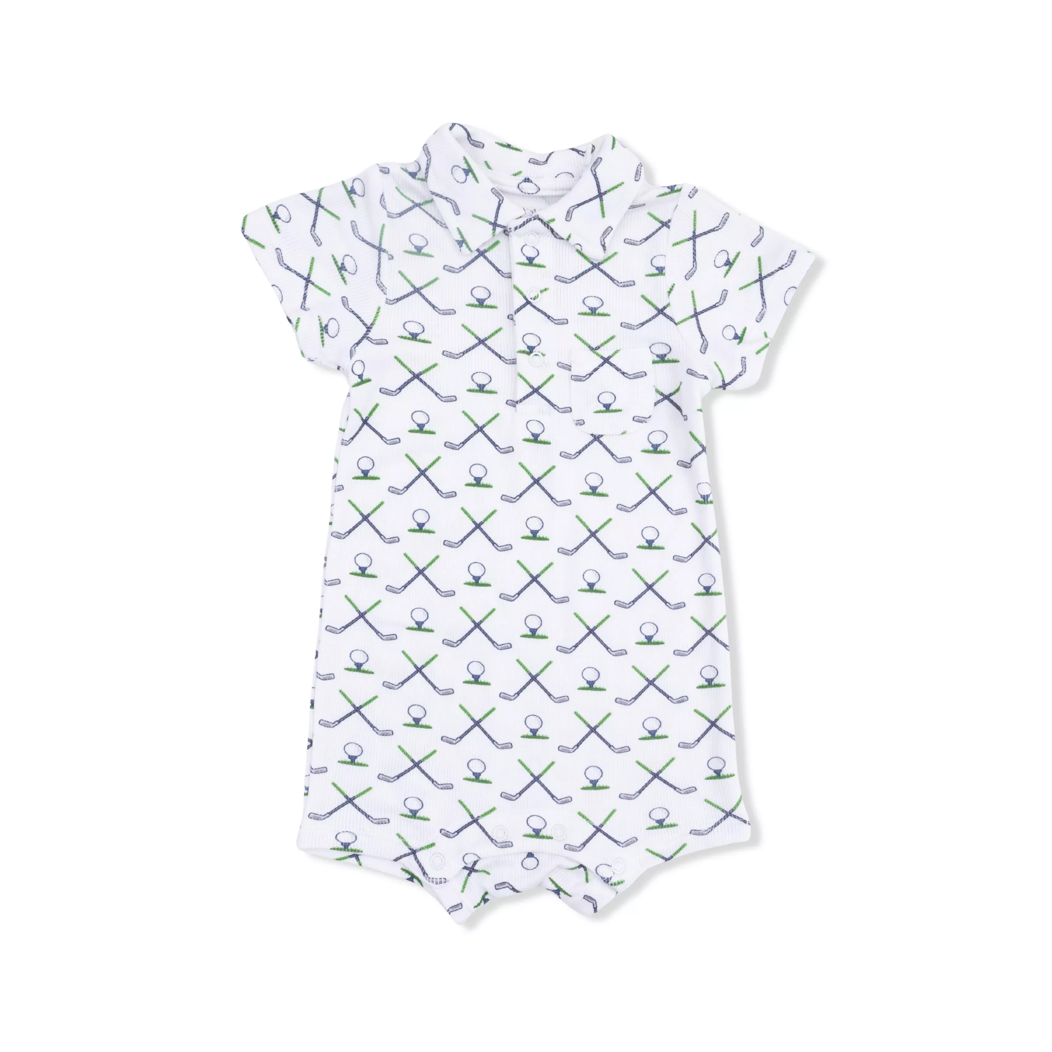 SIMPLE GOLF RIBBED POLO ROMPER