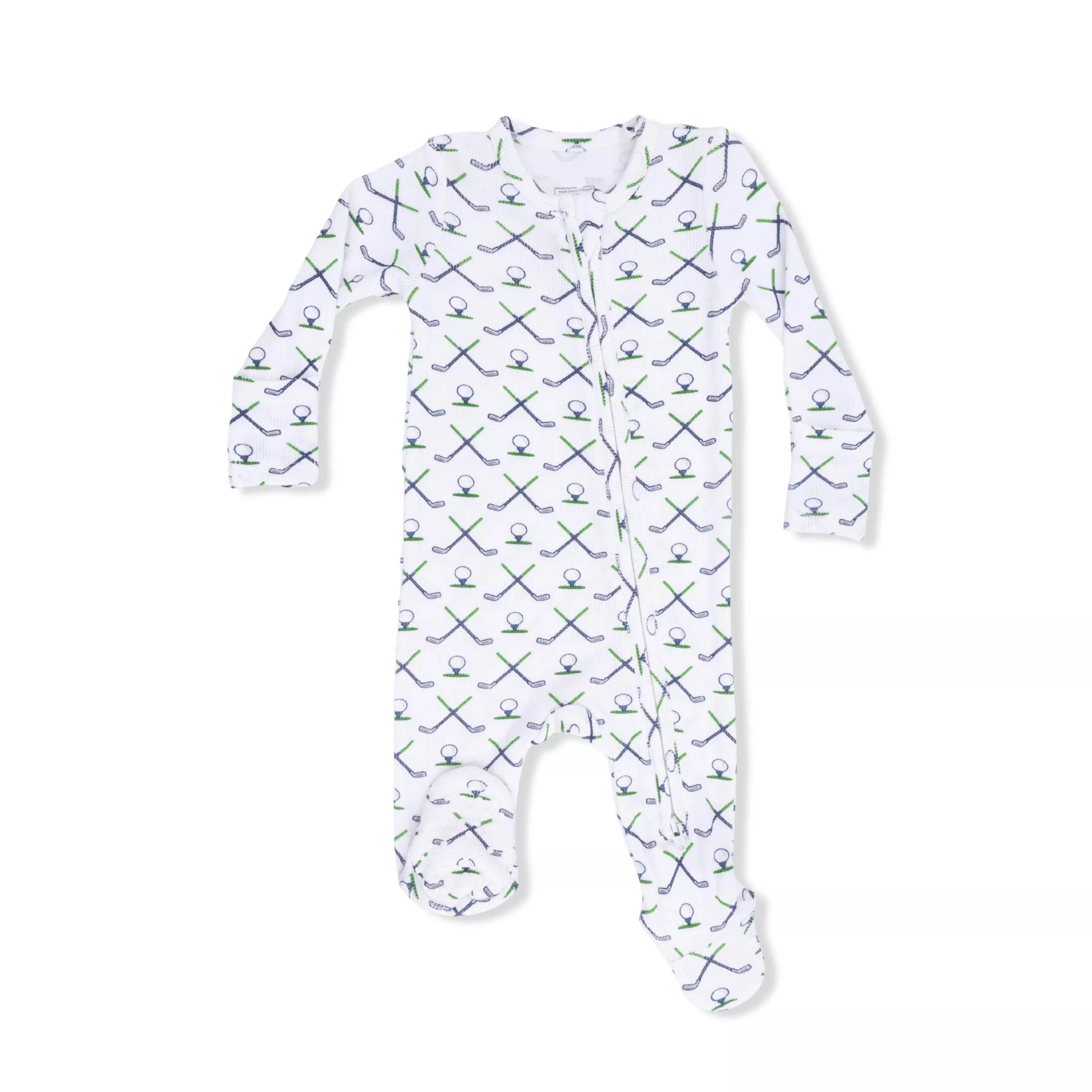 SIMPLE GOLF RIBBED ZIPPER FOOTIE