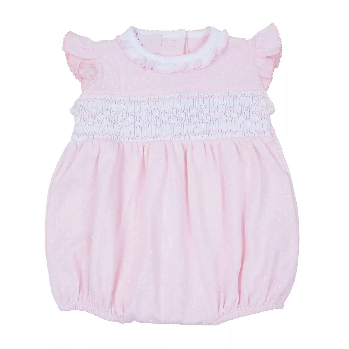SIMPLY SWEET PINK SMOCKED BUBBLE