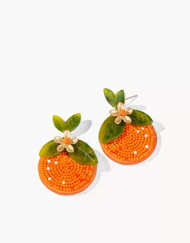 Spartina 449 Beaded Orange Fruit Earrings