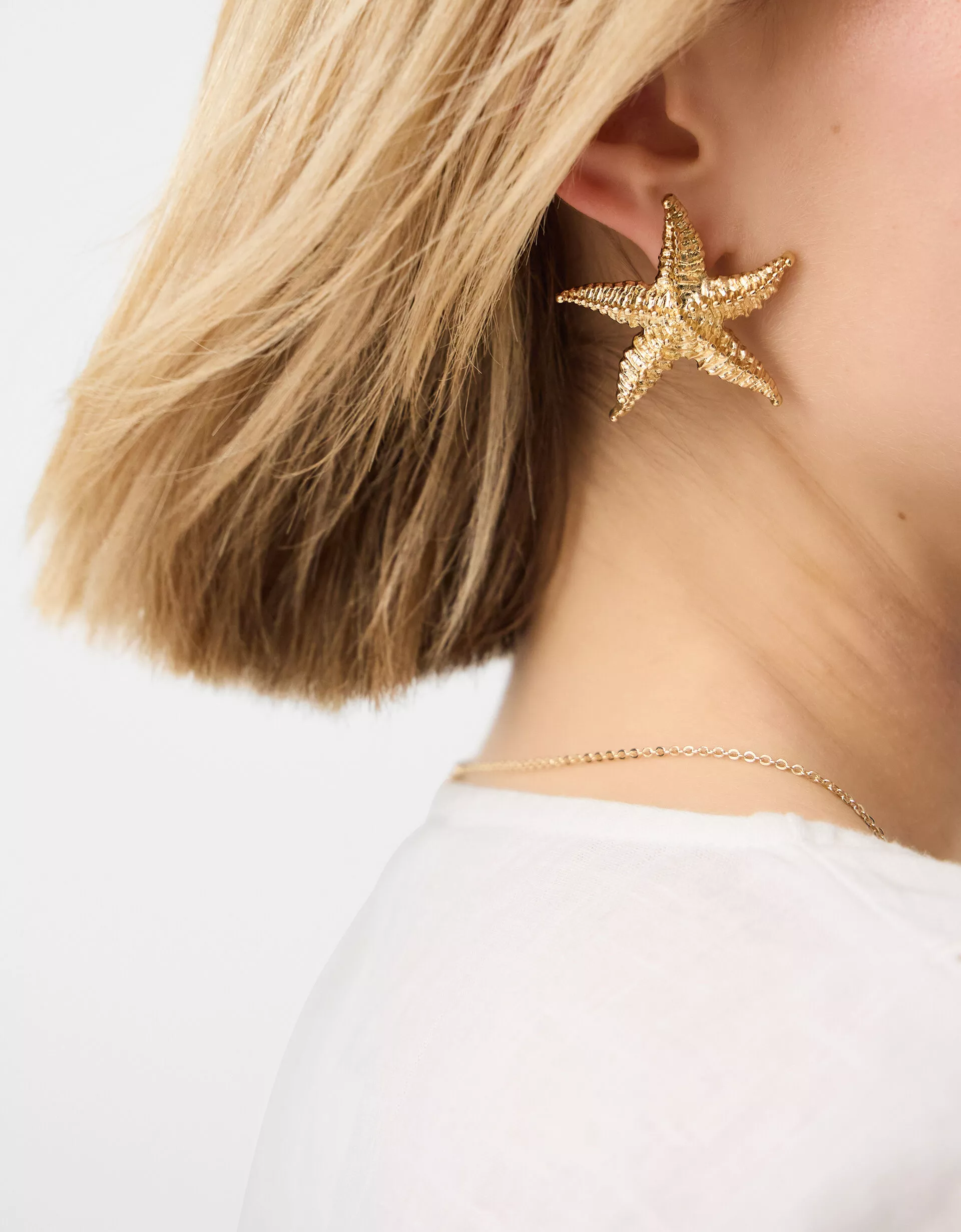 Statement Starfish Stud Earrings