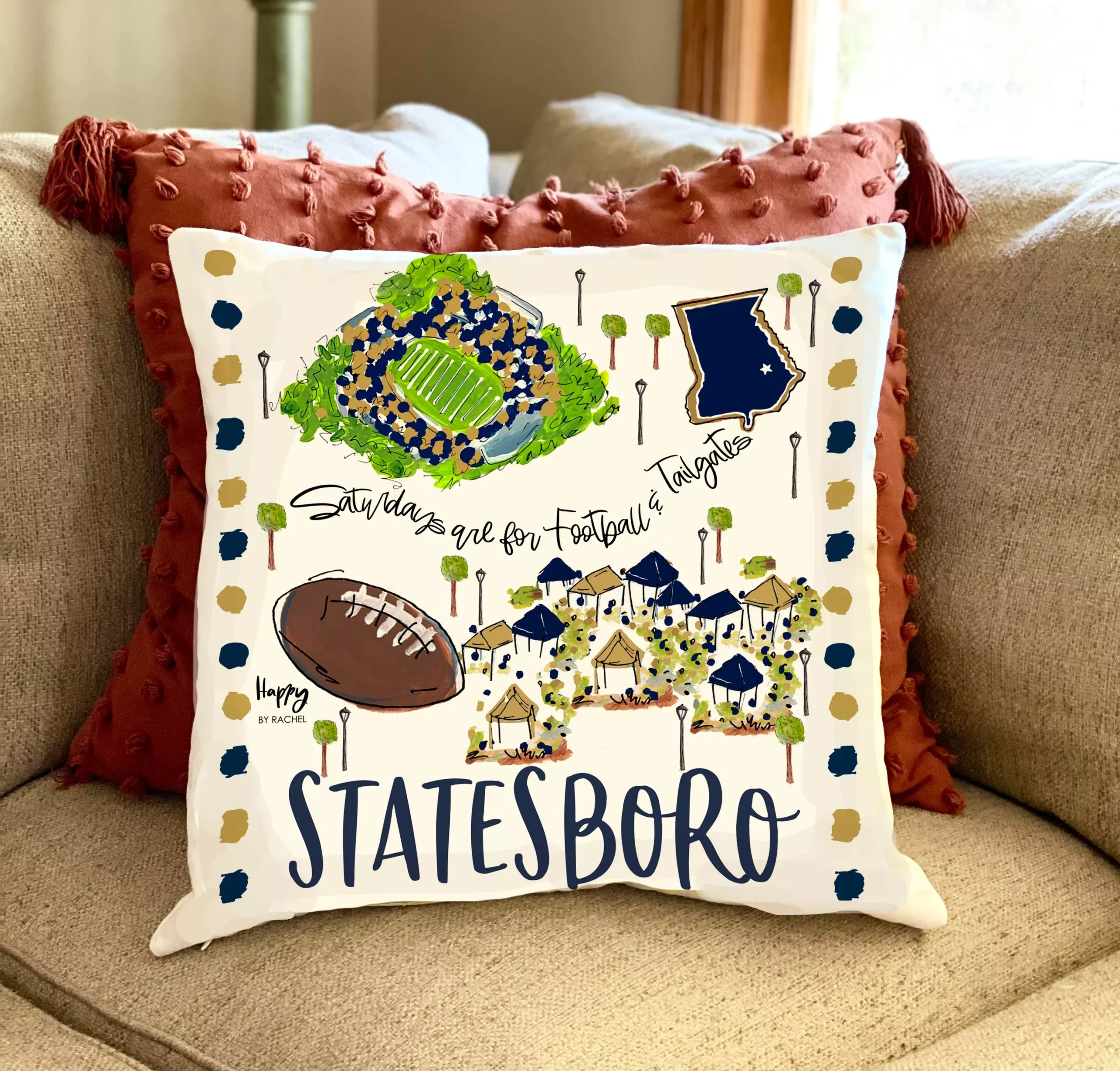 STATESBORO DOUBLE SIDED PILLOW
