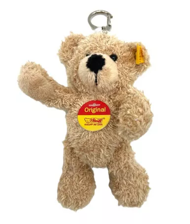 Steiff Key Ring Clip Beige Stuffed Bear