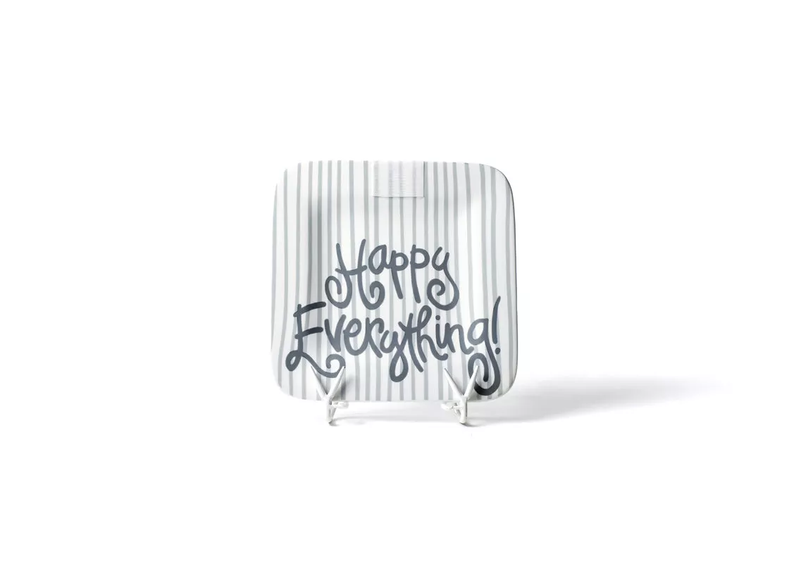 STONE SKINNY STRIPE HAPPY EVERYTHING MINI SQUARE PLATTER