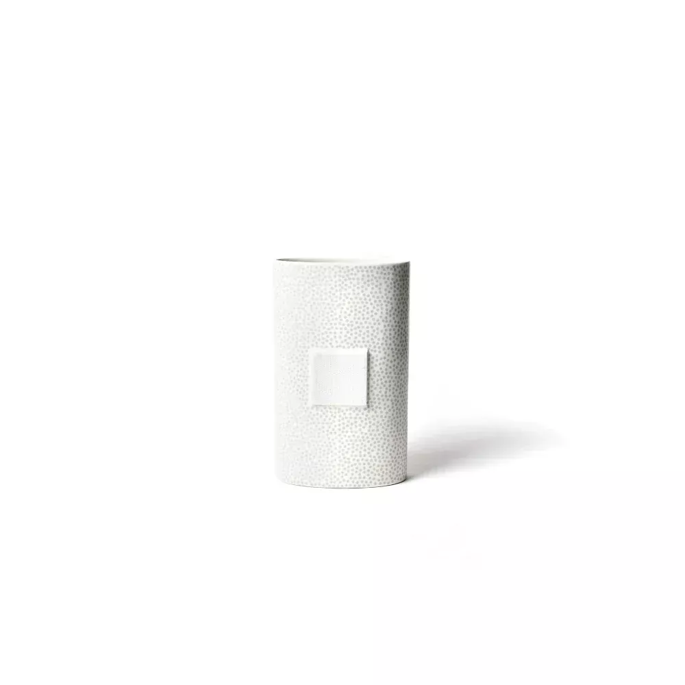 STONE SMALL DOT BIG OVAL VASE