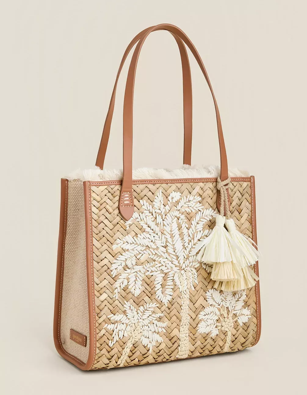 Straw Box Tote Sabal