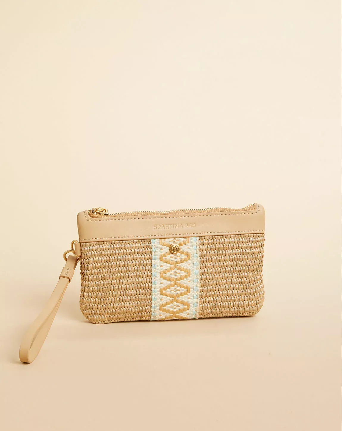 Straw Charlie Wristlet Blue Haze