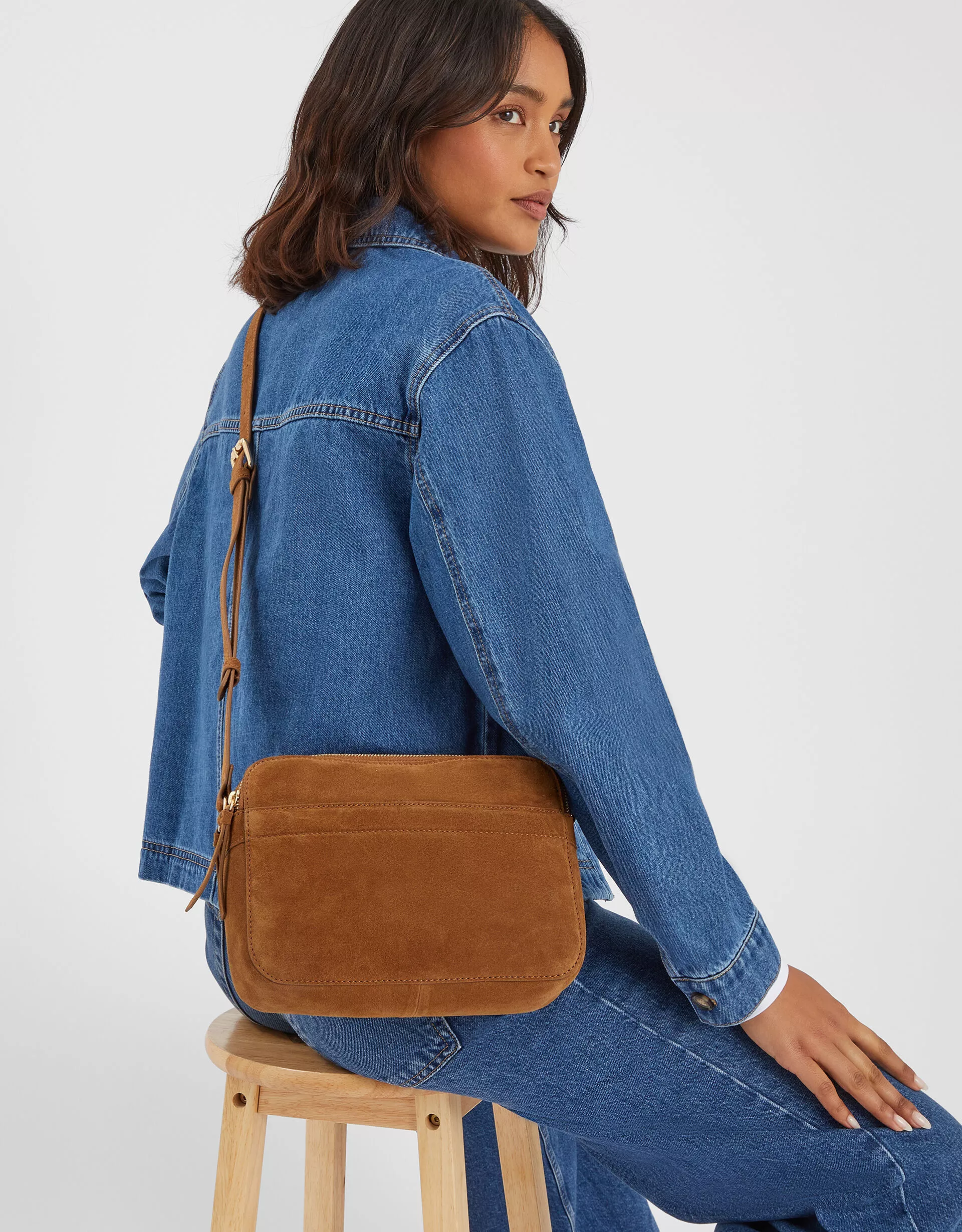 Suede Crossbody Bag