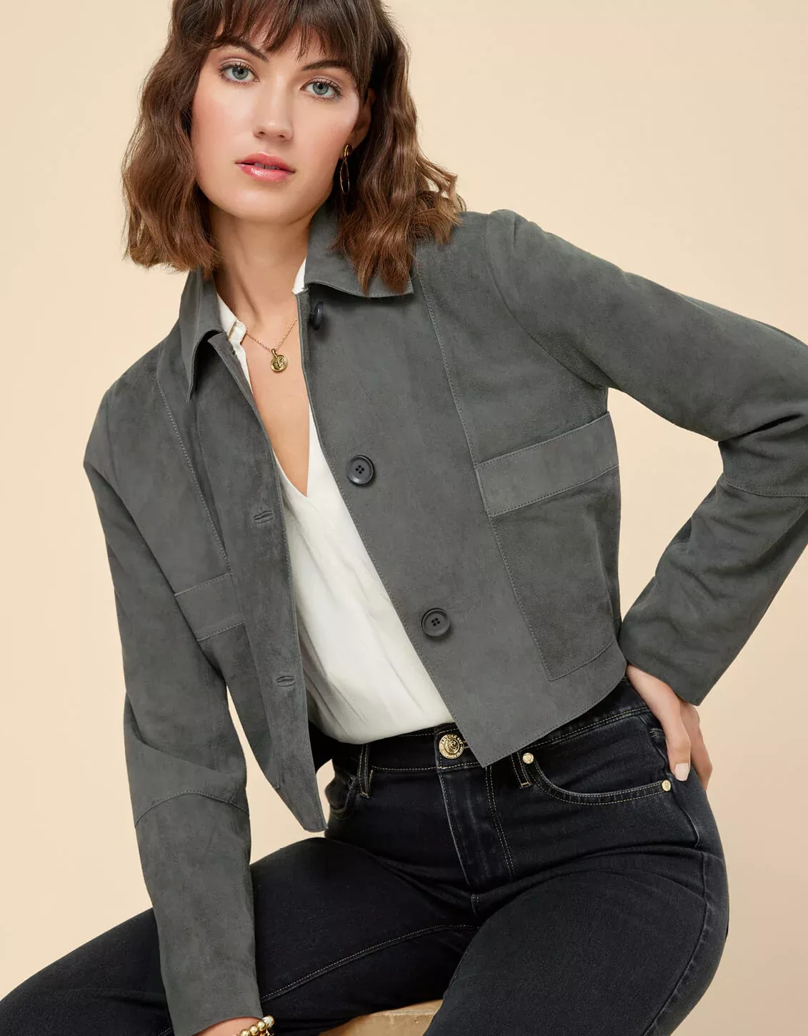 Suede Jacket Greystone