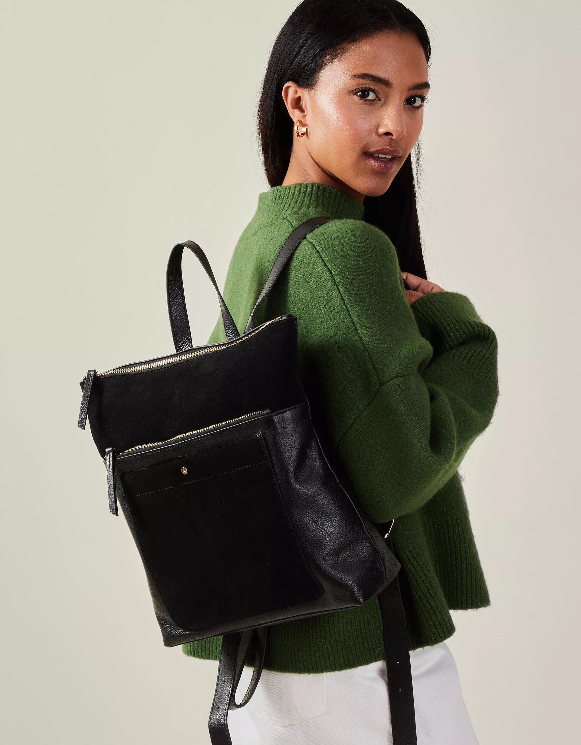 Suede Leather Backpack