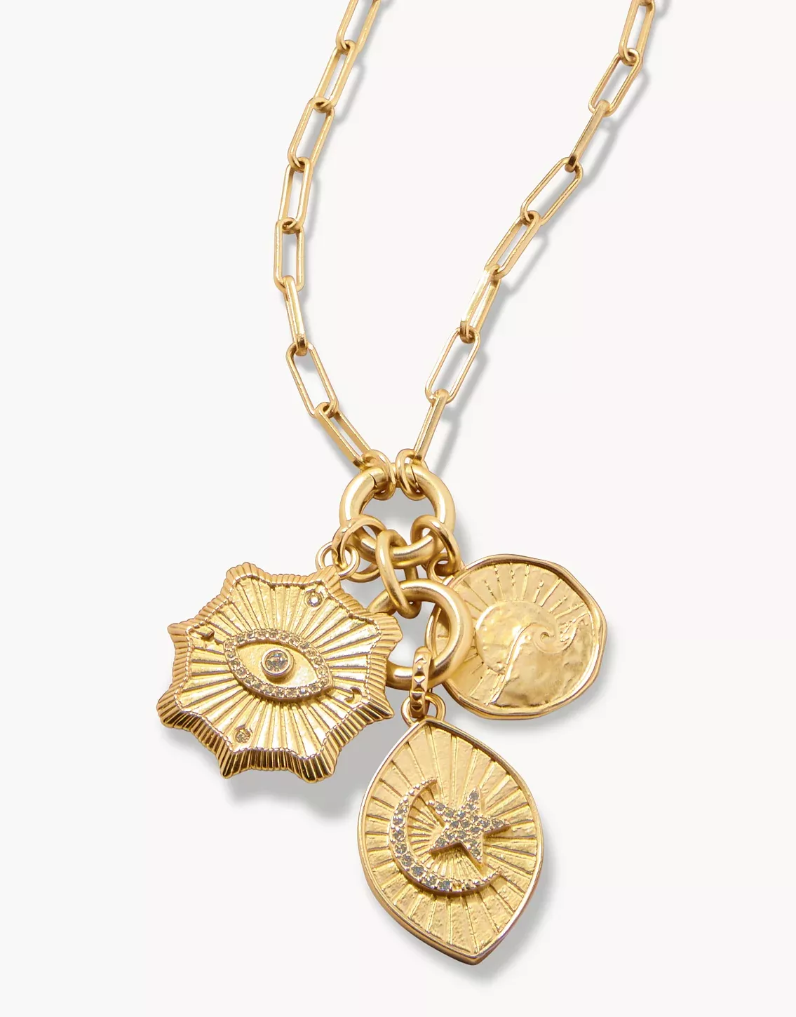Sun & Moon Charm Necklace