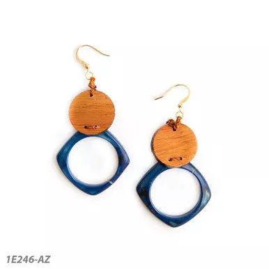 Tagua Silvia Wood Accent Earrings