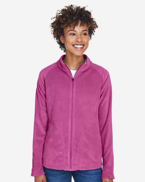 Team 365 TT90W- White- Ladies Campus Microfleece Jacket