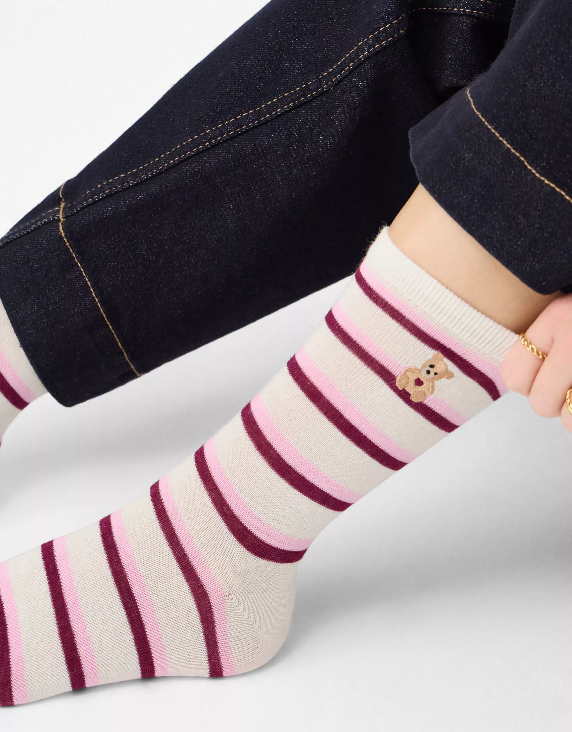 Teddy Stripe Socks