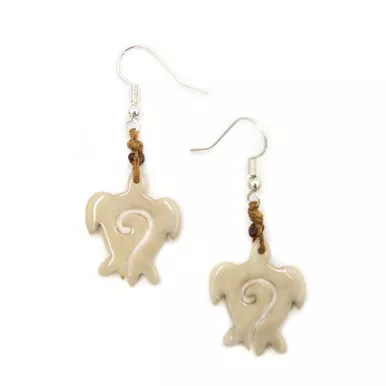 Vida Turtle Tagua Earrings