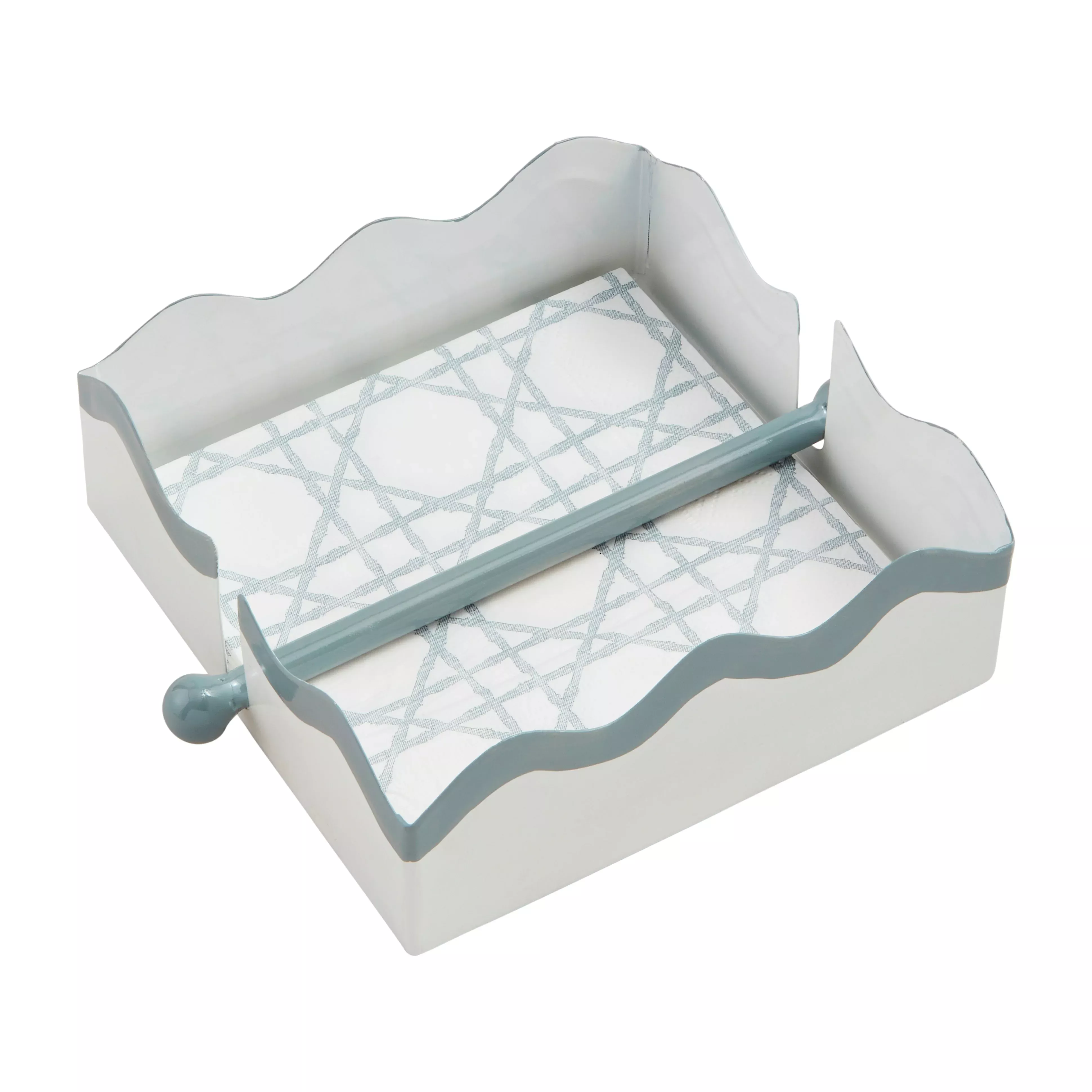 WAVY COCKTAIL NAPKIN CADDY SET