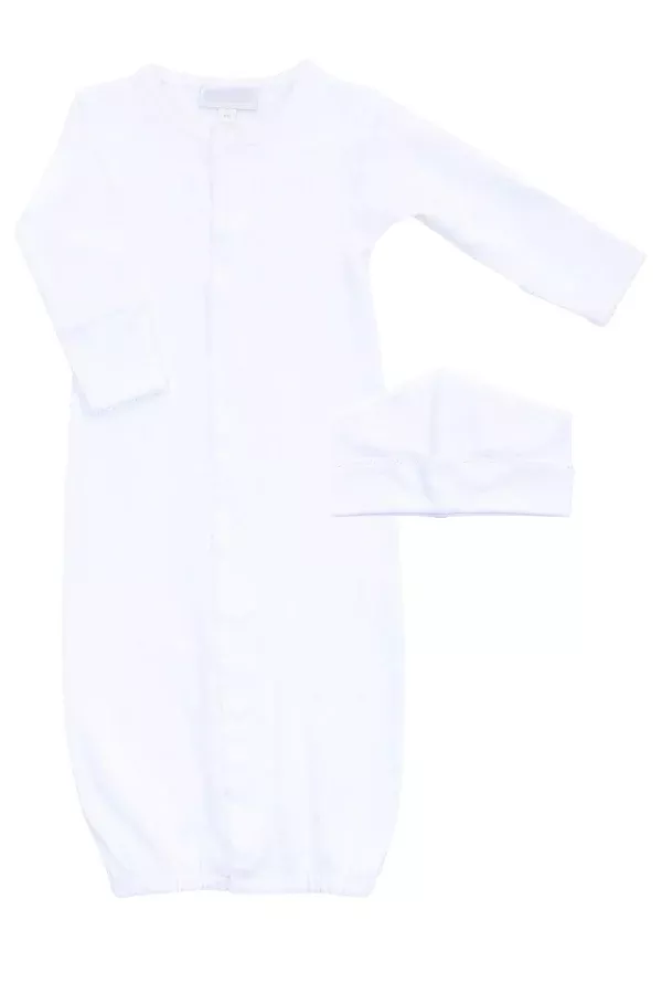 WHITE CONVERTER GOWN & HAT SET