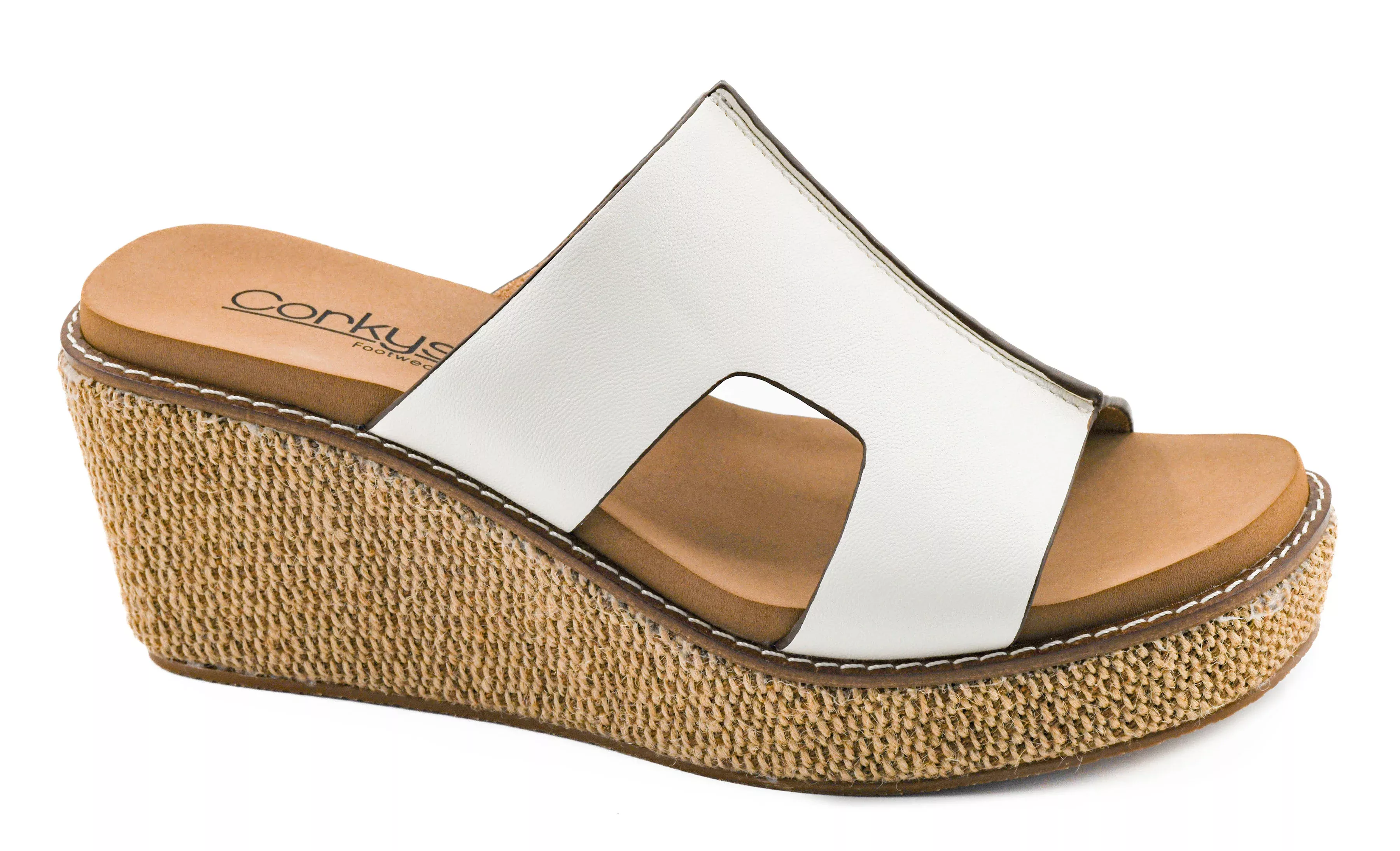 WHITE PLATFORM WEDGE