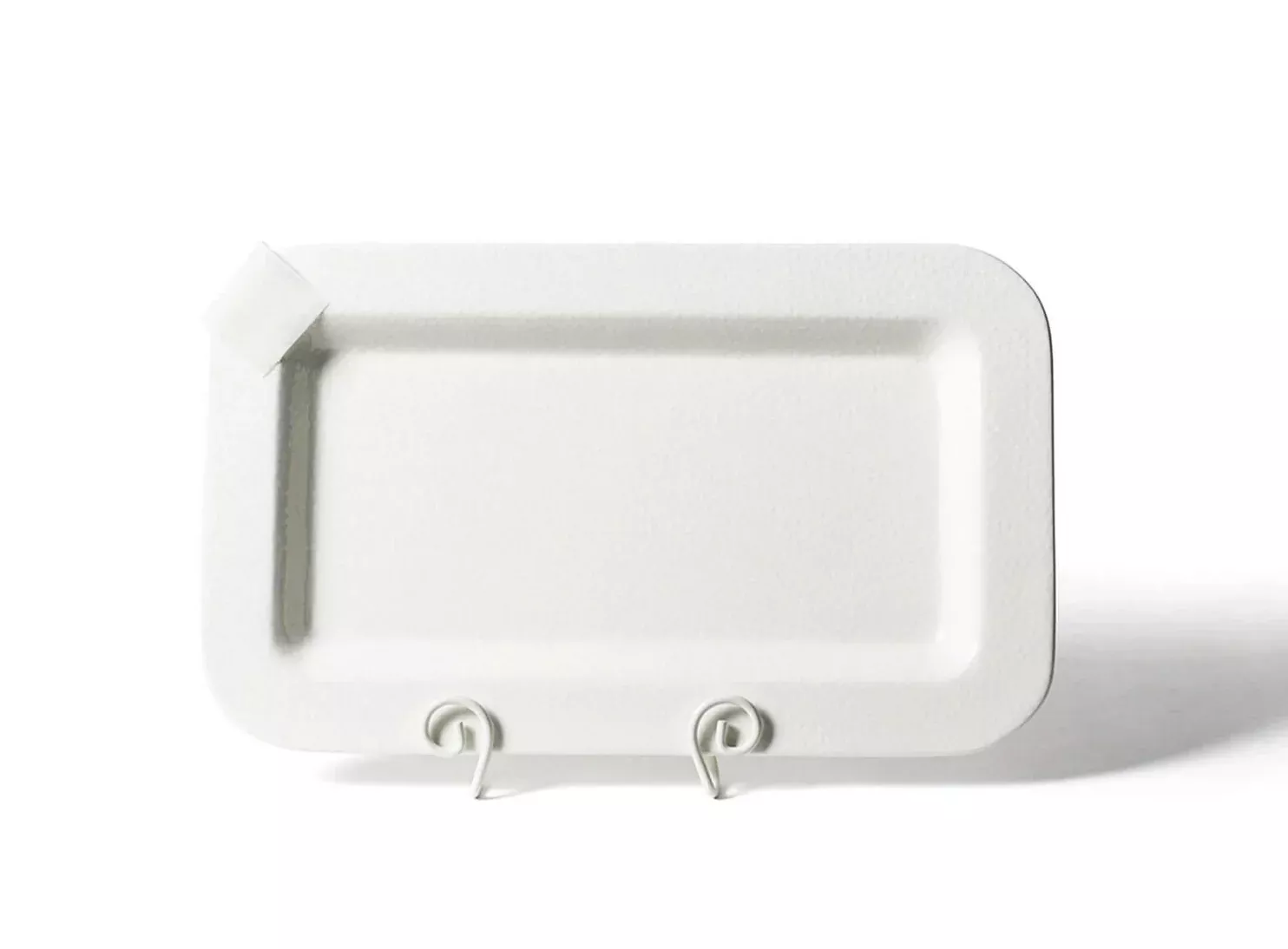 WHITE SMALL DOT MINI ENTERTAINING RECTANGLE PLATTER
